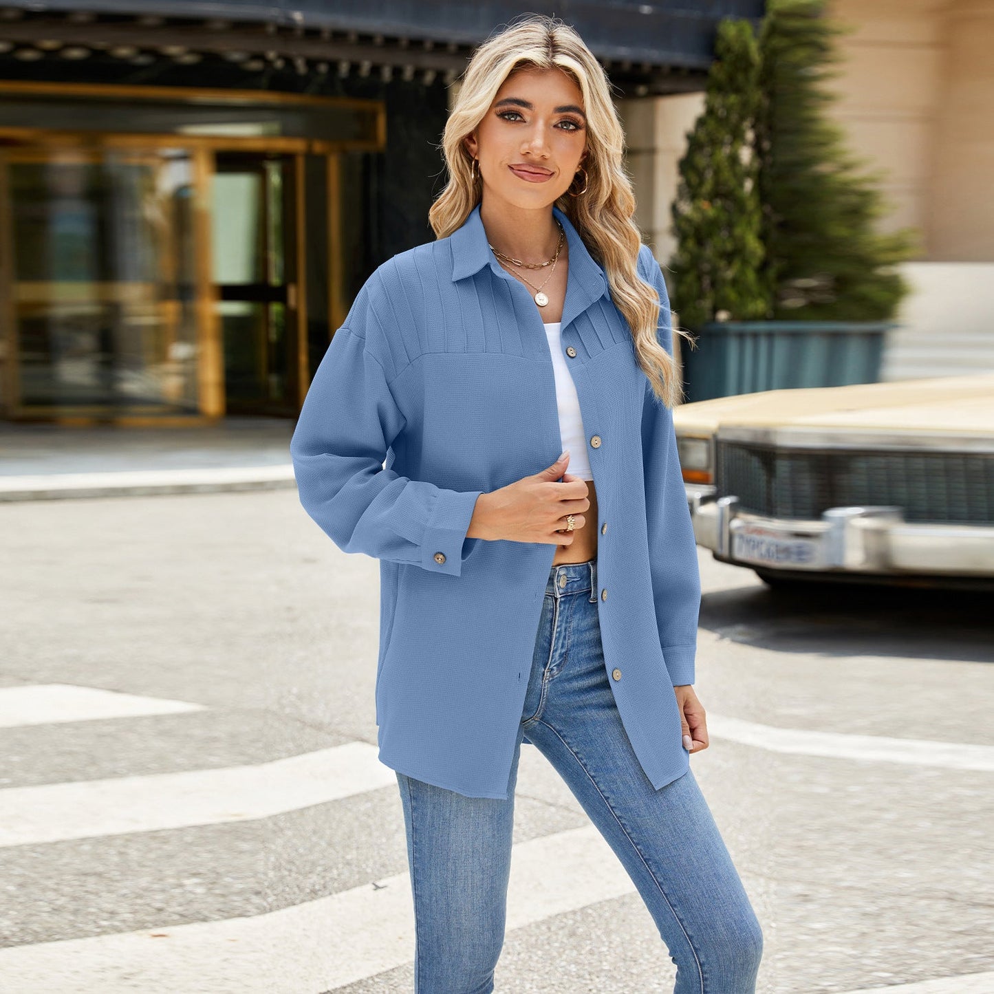 Chemise Overize Gaufrée