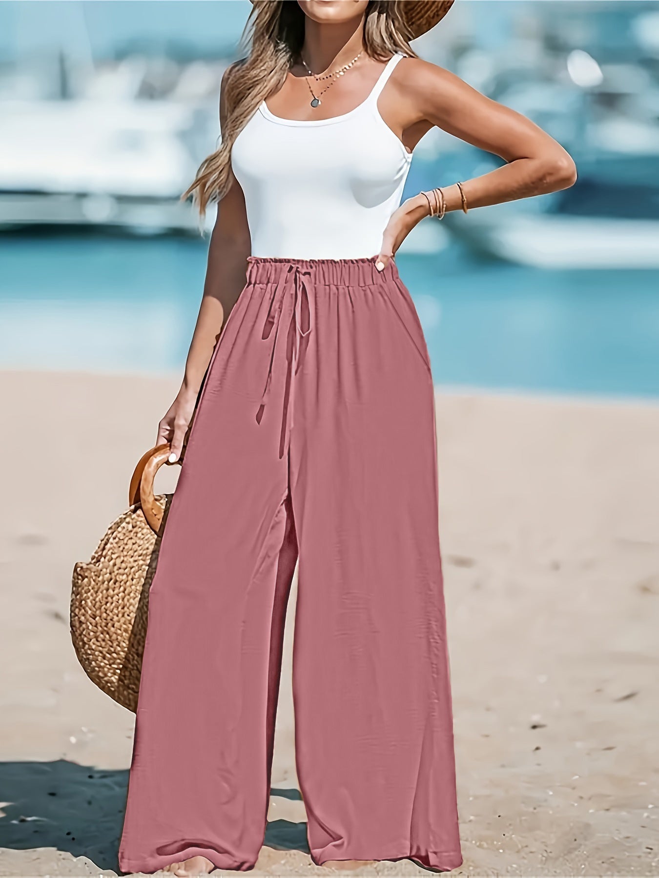 Pantalon Large Femme