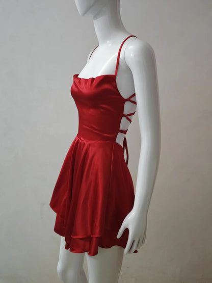 Robe Satinée Dos-Nu