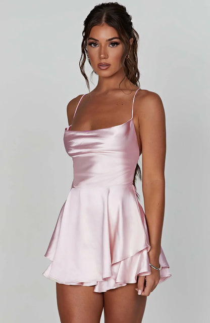 Robe Satinée Dos-Nu
