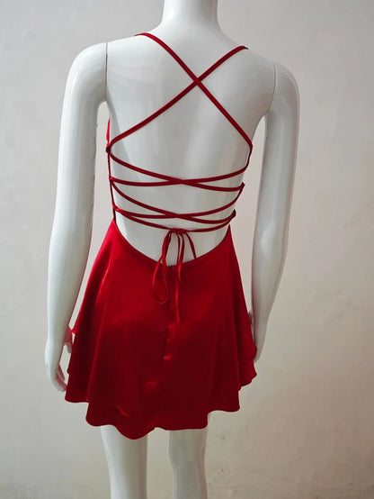 Robe Satinée Dos-Nu