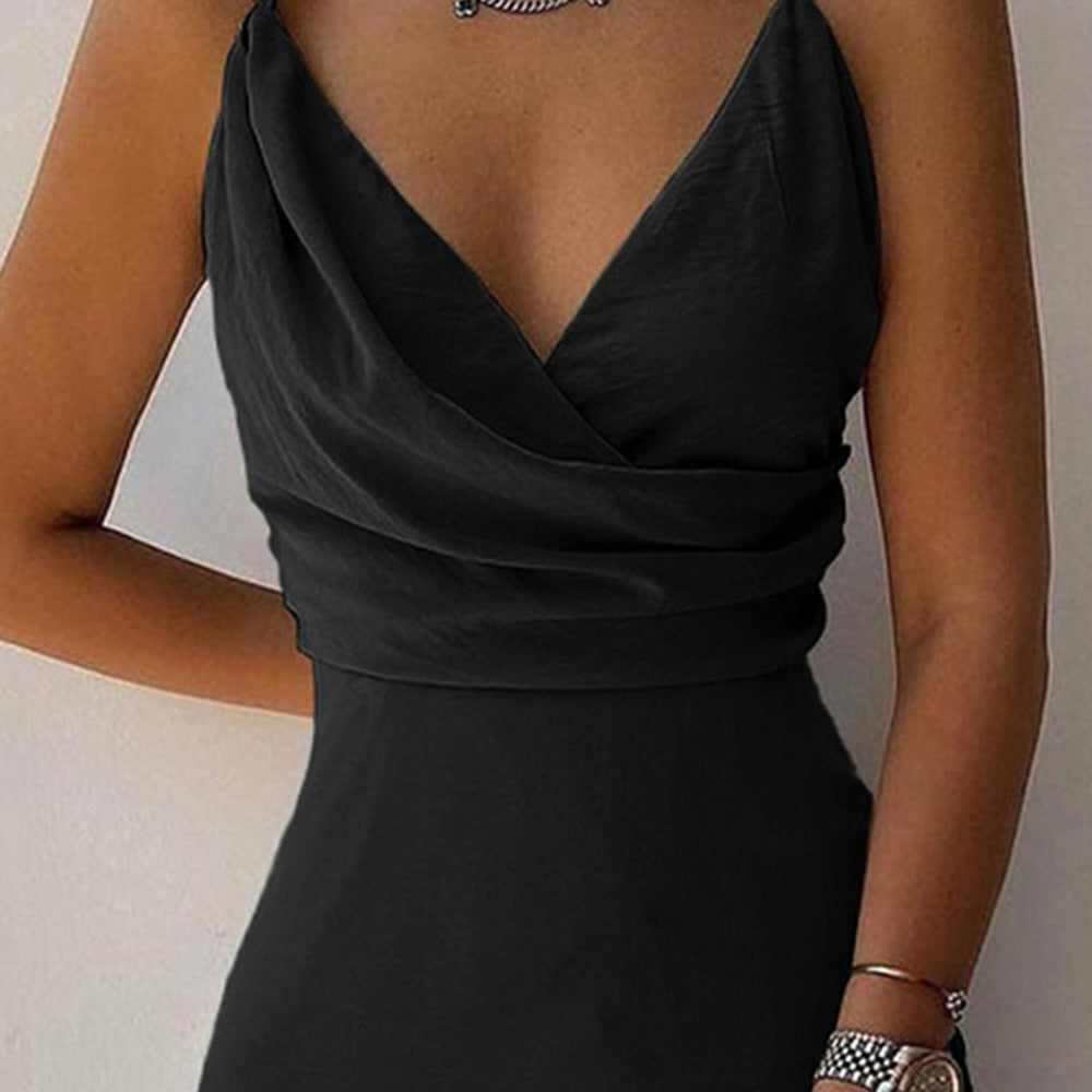 Robe Satinée Fendue