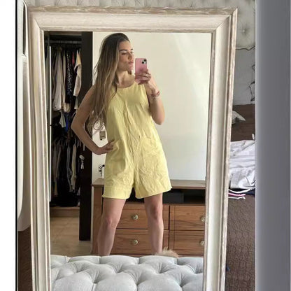 Combishort Coton Décontracté