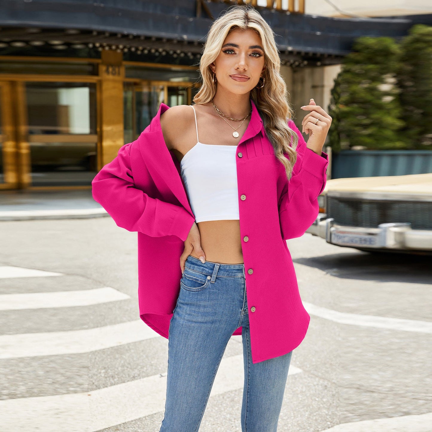 Chemise Overize Gaufrée